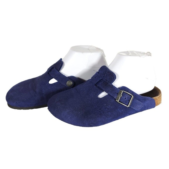 Birkenstock Shoes - Birkenstock Papillio Women's Boston EU36 US5 Blue Suede Soft Footbed Clogs